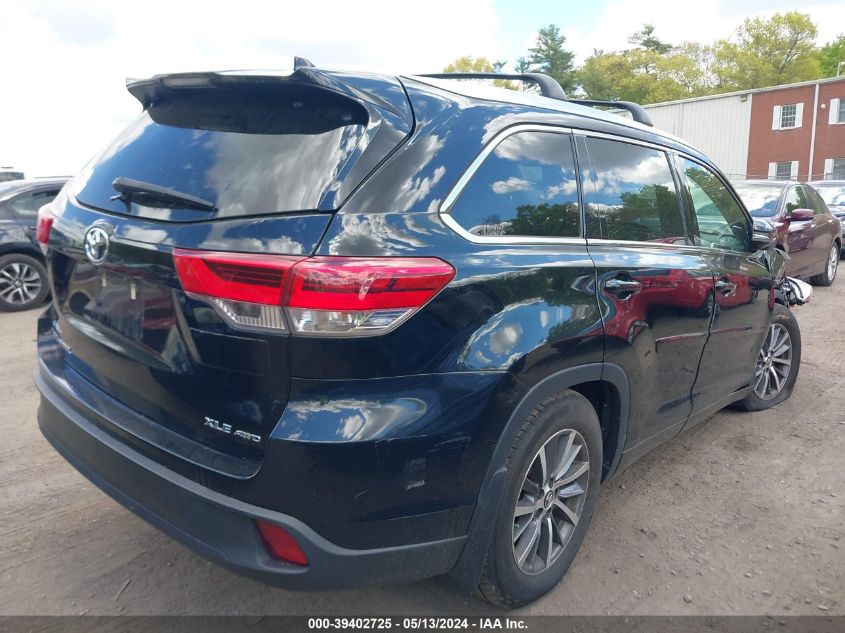 2017 Toyota Highlander Xle VIN: 5TDJZRFH5HS445709 Lot: 39402725