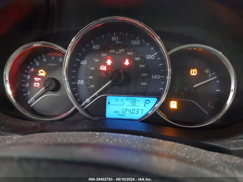 2014 Toyota Corolla Le VIN: 5YFBURHE1EP111610 Lot: 39402763