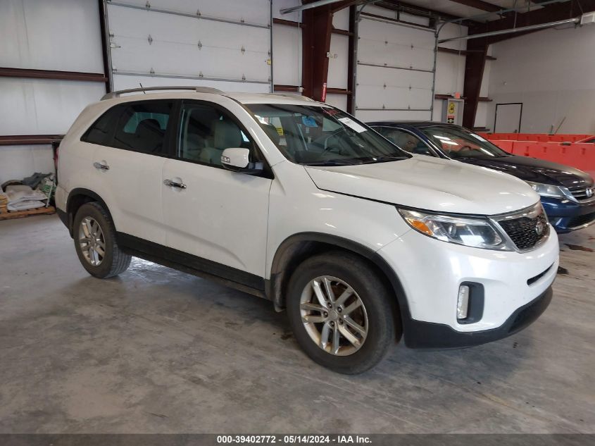 2015 Kia Sorento Lx VIN: 5XYKT4A66FG576740 Lot: 39402772