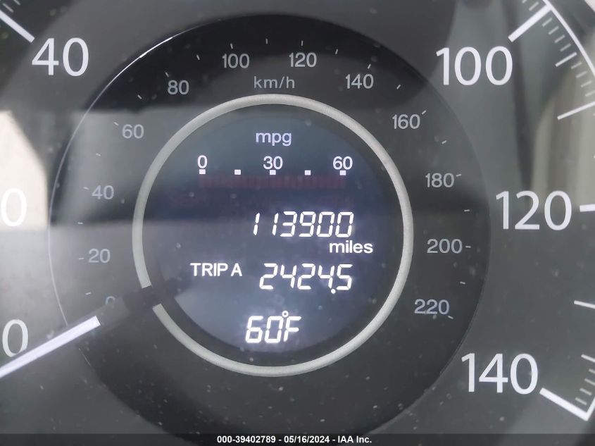 2013 Honda Cr-V Ex-L VIN: 5J6RM4H77DL009572 Lot: 39402789