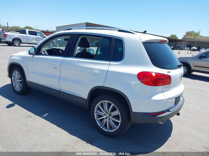 2013 Volkswagen Tiguan Se VIN: WVGBV3AX1DW602864 Lot: 39402830