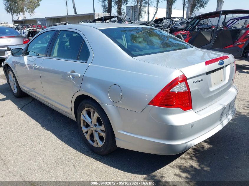 2012 Ford Fusion Se VIN: 3FAHP0HA1CR125241 Lot: 39402872