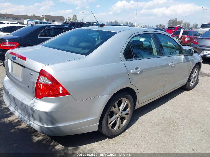 2012 Ford Fusion Se VIN: 3FAHP0HA1CR125241 Lot: 39402872