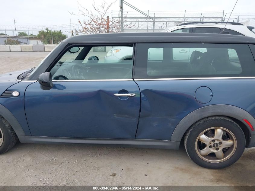 2009 Mini Cooper Clubman VIN: WMWML33559TX36488 Lot: 39402946