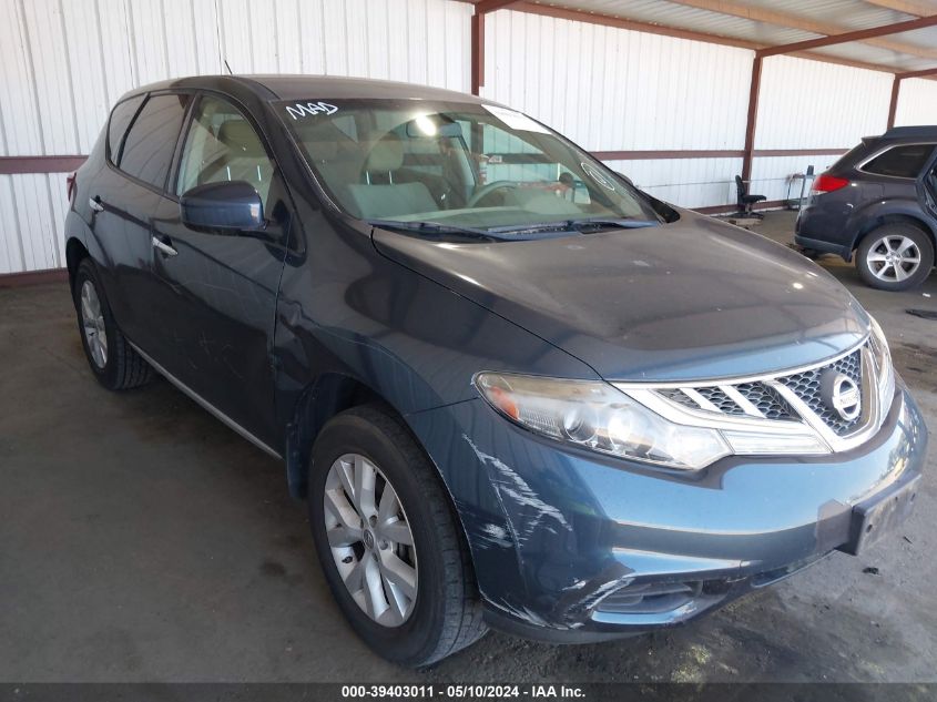 2012 Nissan Murano S VIN: JN8AZ1MU7CW112345 Lot: 39403011