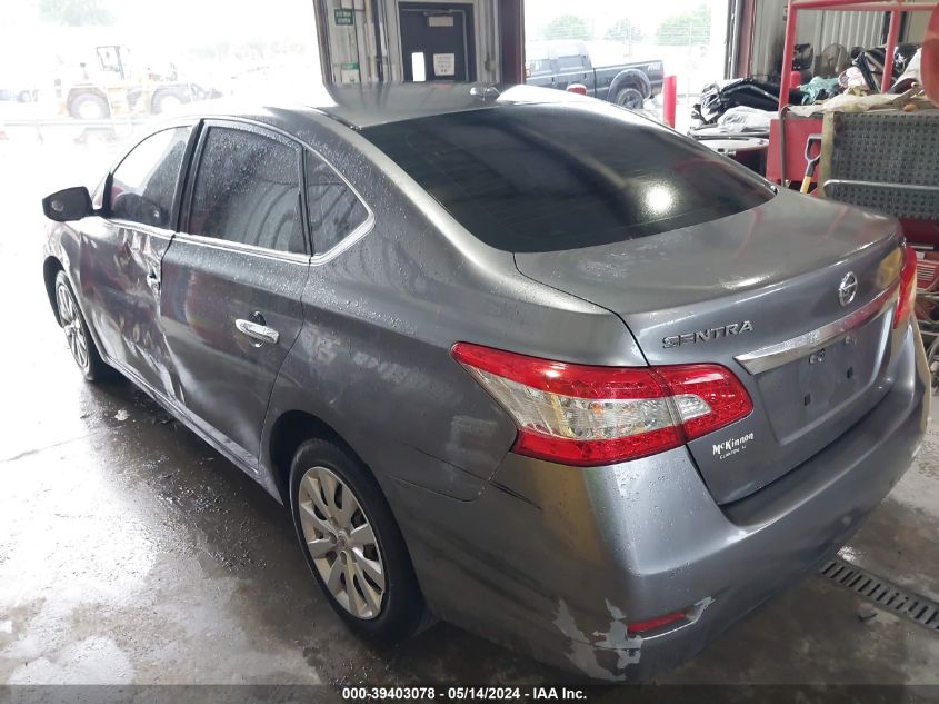 2015 Nissan Sentra Sv VIN: 3N1AB7AP2FL662647 Lot: 39403078