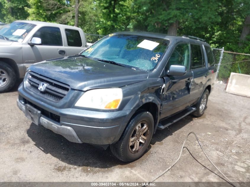 2004 Honda Pilot Ex-L VIN: 2HKYF18564H591192 Lot: 39403104