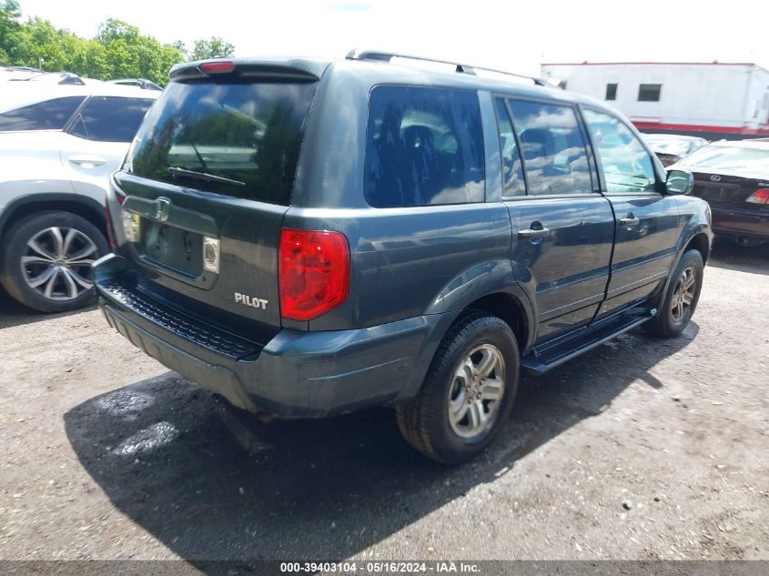 2004 Honda Pilot Ex-L VIN: 2HKYF18564H591192 Lot: 39403104