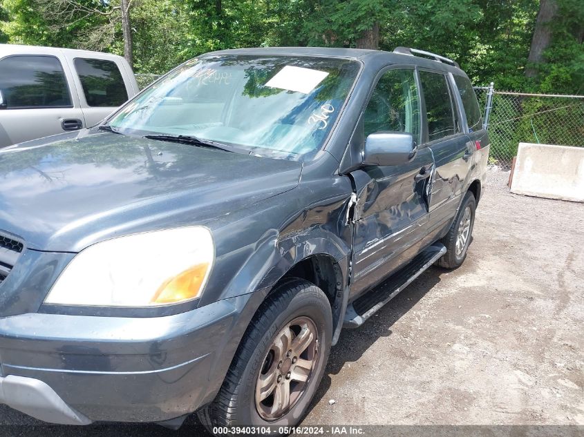 2004 Honda Pilot Ex-L VIN: 2HKYF18564H591192 Lot: 39403104
