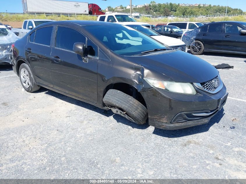 2013 Honda Civic Lx VIN: 19XFB2F59DE228000 Lot: 39403148