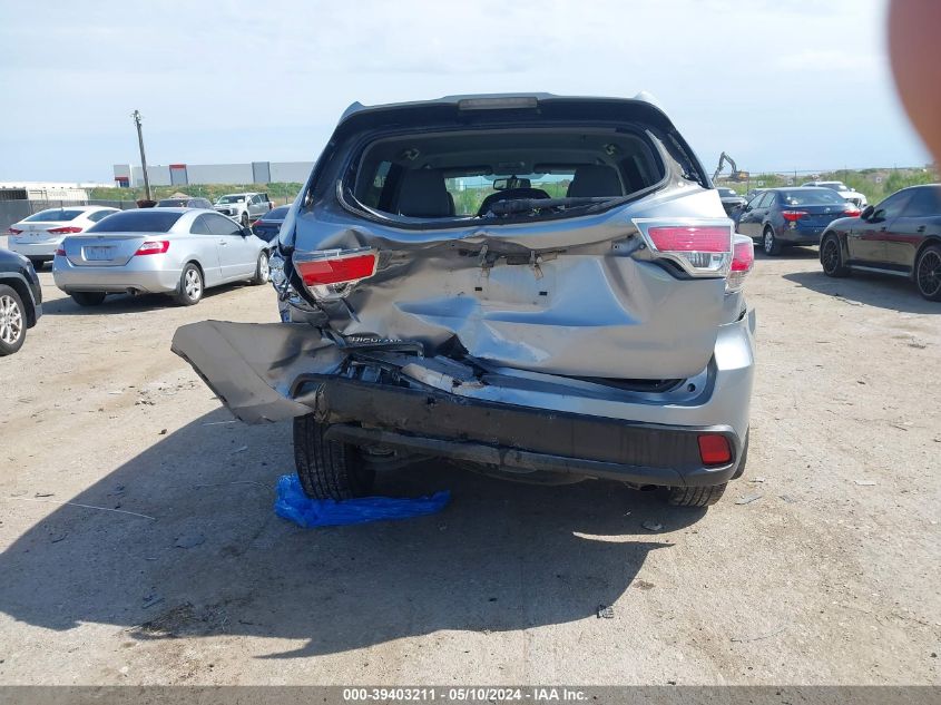 2016 Toyota Highlander Le V6 VIN: 5TDZKRFH1GS150726 Lot: 39403211