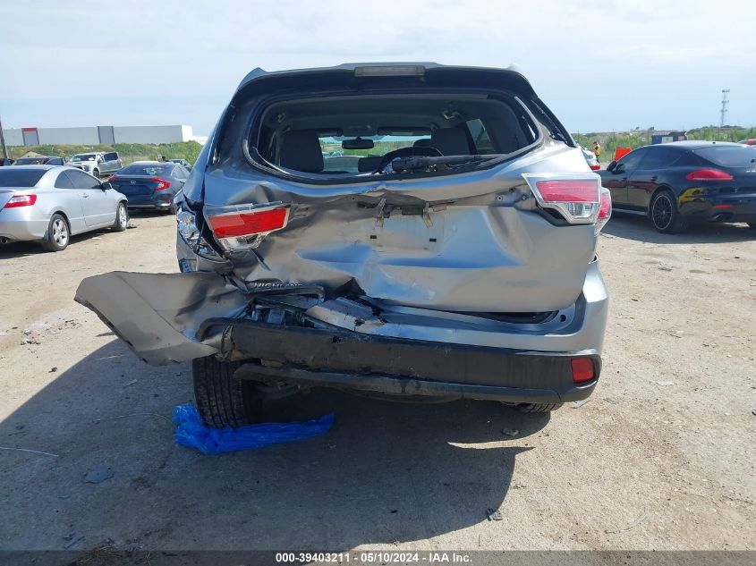 2016 Toyota Highlander Le V6 VIN: 5TDZKRFH1GS150726 Lot: 39403211