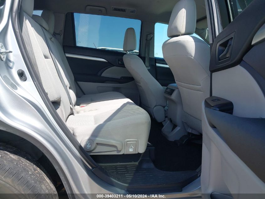 2016 Toyota Highlander Le V6 VIN: 5TDZKRFH1GS150726 Lot: 39403211