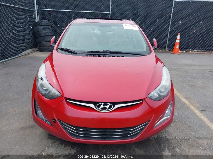 2014 Hyundai Elantra Limited VIN: KMHDH4AE5EU133487 Lot: 39403220