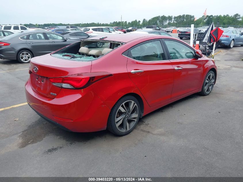 2014 Hyundai Elantra Limited VIN: KMHDH4AE5EU133487 Lot: 39403220