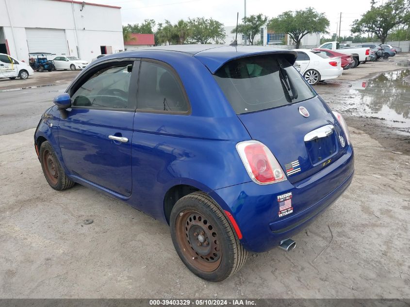 2013 Fiat 500 Pop VIN: 3C3CFFARODT743072 Lot: 39403329