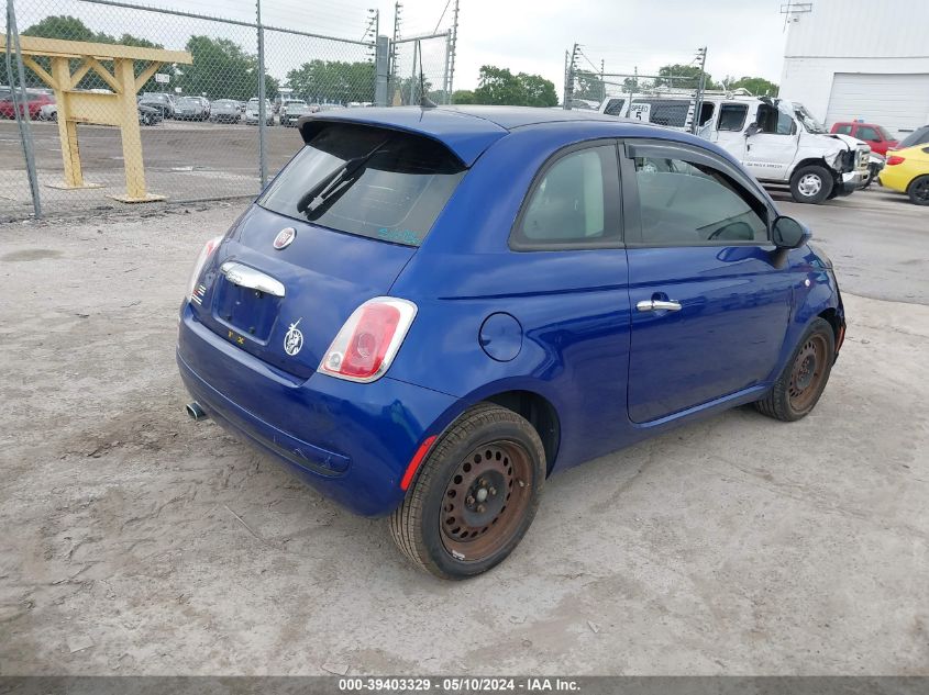 2013 Fiat 500 Pop VIN: 3C3CFFARODT743072 Lot: 39403329