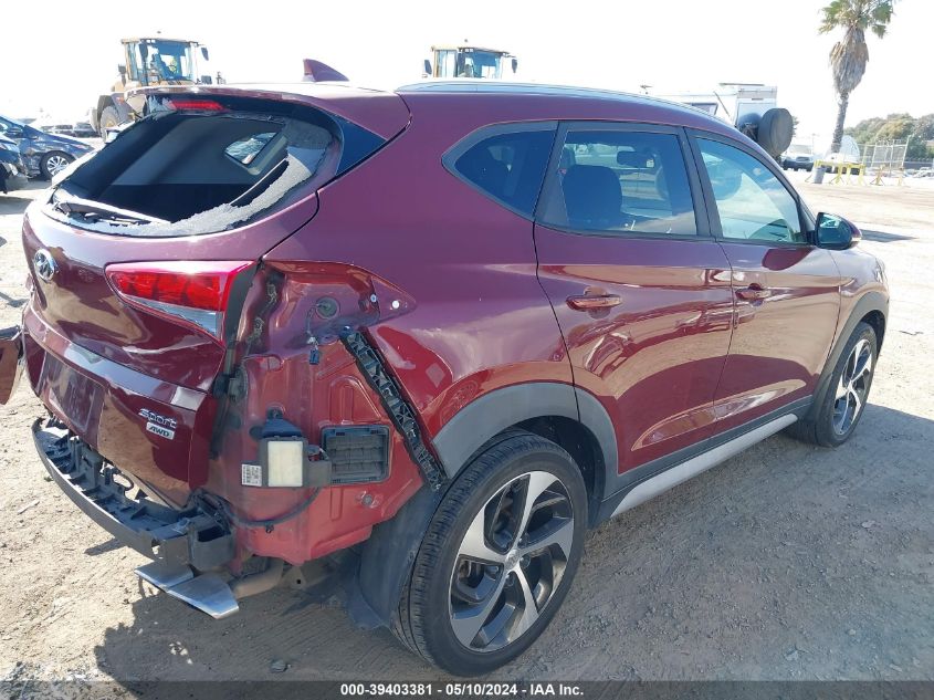 2018 Hyundai Tucson Sport VIN: KM8J3CAL5JU776619 Lot: 39403381