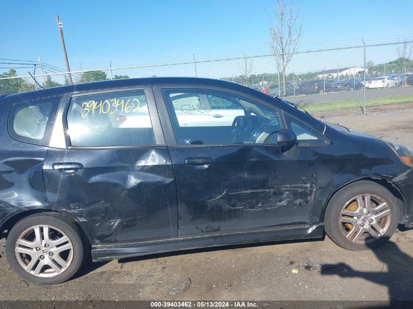 2007 Honda Fit Sport VIN: JHMGD38627S030496 Lot: 39403462