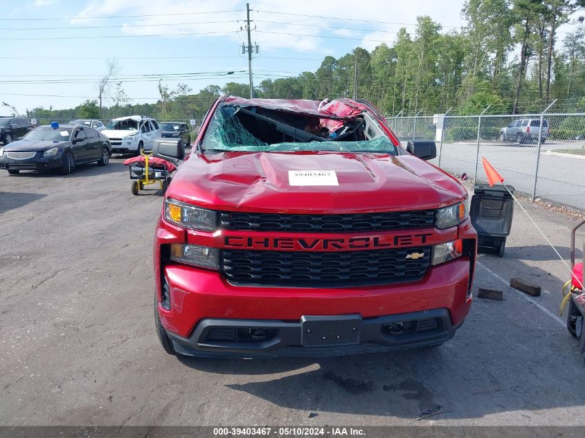 2021 Chevrolet Silverado 1500 4Wd Short Bed Custom VIN: 1GCPYBEK8MZ276263 Lot: 39403467