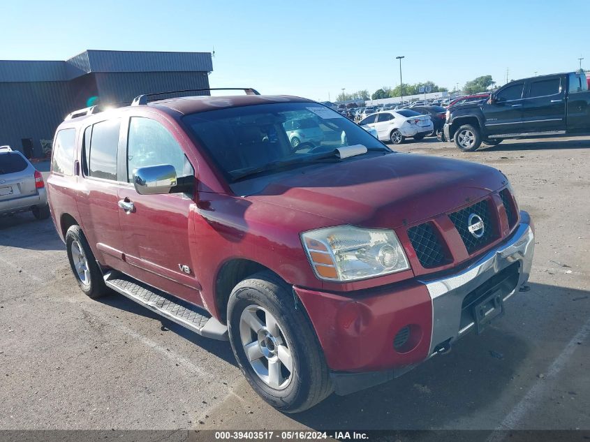 2006 Nissan Armada Se VIN: 5N1AA08B16N709258 Lot: 39403517