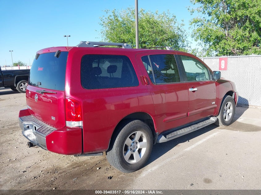 2006 Nissan Armada Se VIN: 5N1AA08B16N709258 Lot: 39403517