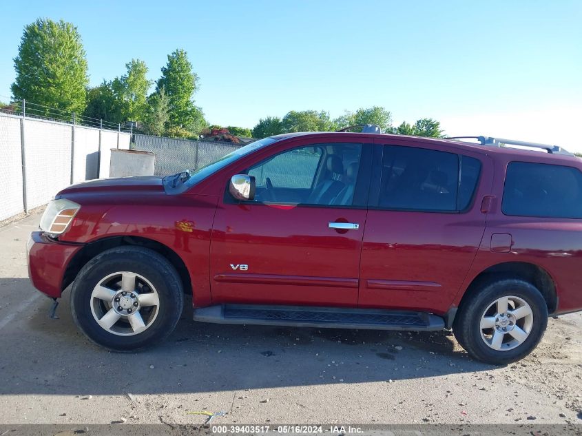 2006 Nissan Armada Se VIN: 5N1AA08B16N709258 Lot: 39403517