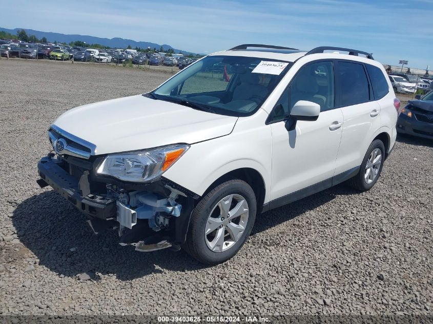 2016 Subaru Forester 2.5I Premium VIN: JF2SJADC5GH522068 Lot: 39403625