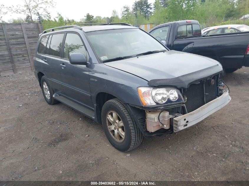 2002 Toyota Highlander Limited V6 VIN: JTEHF21A320091784 Lot: 39403682