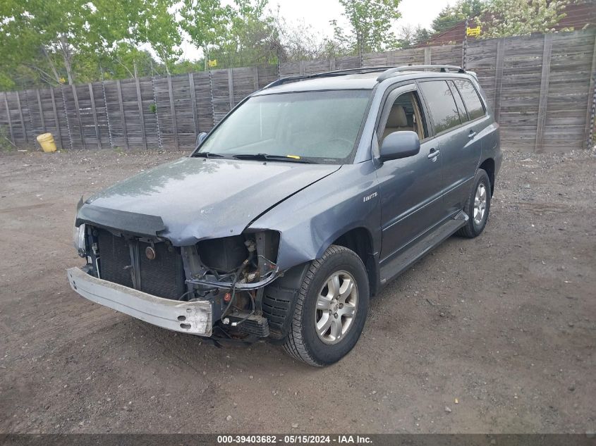 2002 Toyota Highlander Limited V6 VIN: JTEHF21A320091784 Lot: 39403682