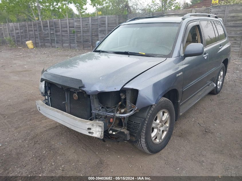 2002 Toyota Highlander Limited V6 VIN: JTEHF21A320091784 Lot: 39403682