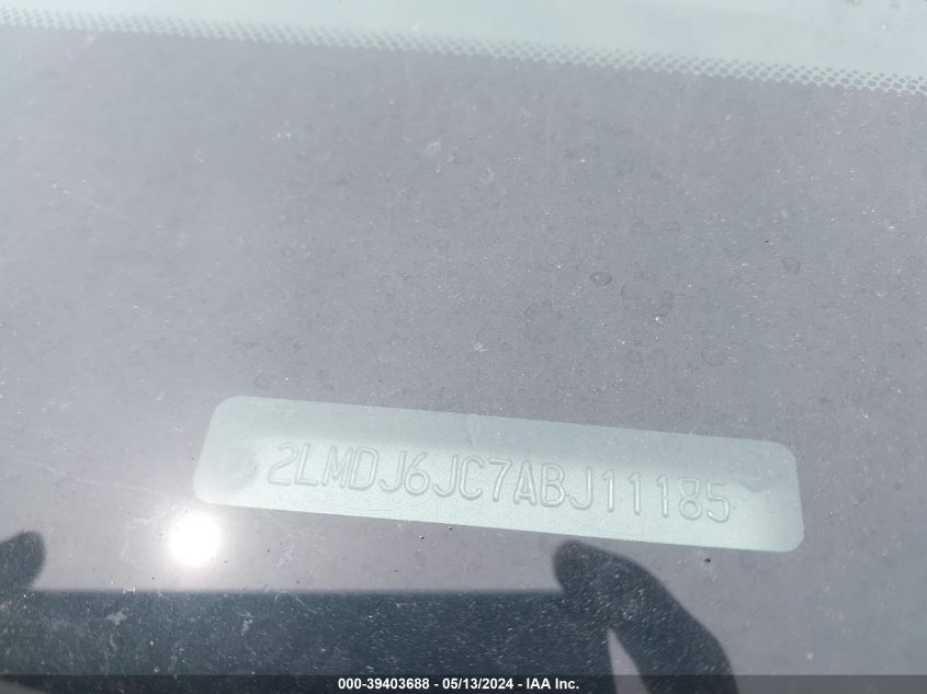 2010 Lincoln Mkx VIN: 2LMDJ6JC7ABJ11185 Lot: 39403688