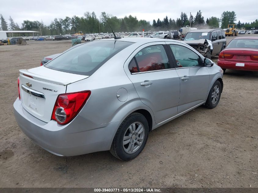 2012 Chevrolet Sonic 2Lt VIN: 1G1JC5SH1C4106720 Lot: 39403771