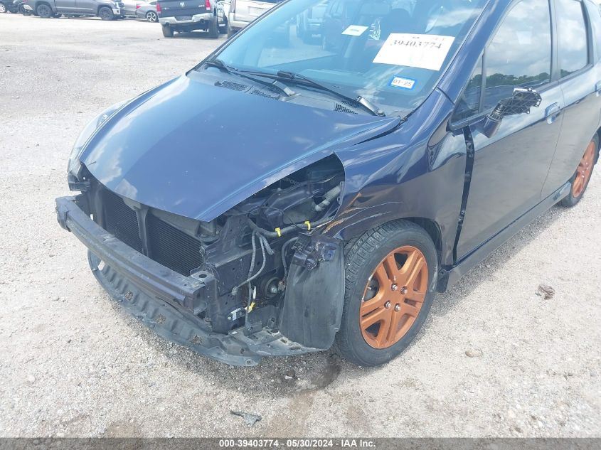 2008 Honda Fit Sport VIN: JHMGD37618S066666 Lot: 39403774