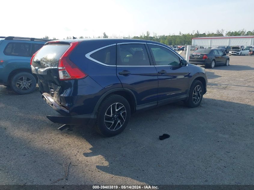 2016 Honda Cr-V Se VIN: 2HKRM3H48GH514499 Lot: 39403819