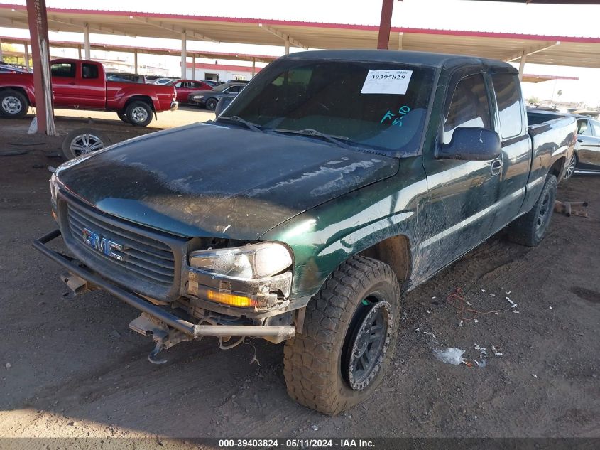 2001 GMC Sierra 1500 Sle VIN: 2GTEC19V311160106 Lot: 39403824