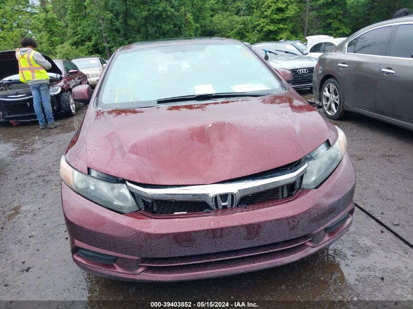 2012 Honda Civic Ex VIN: 2HGFB2F81CH553853 Lot: 39403852