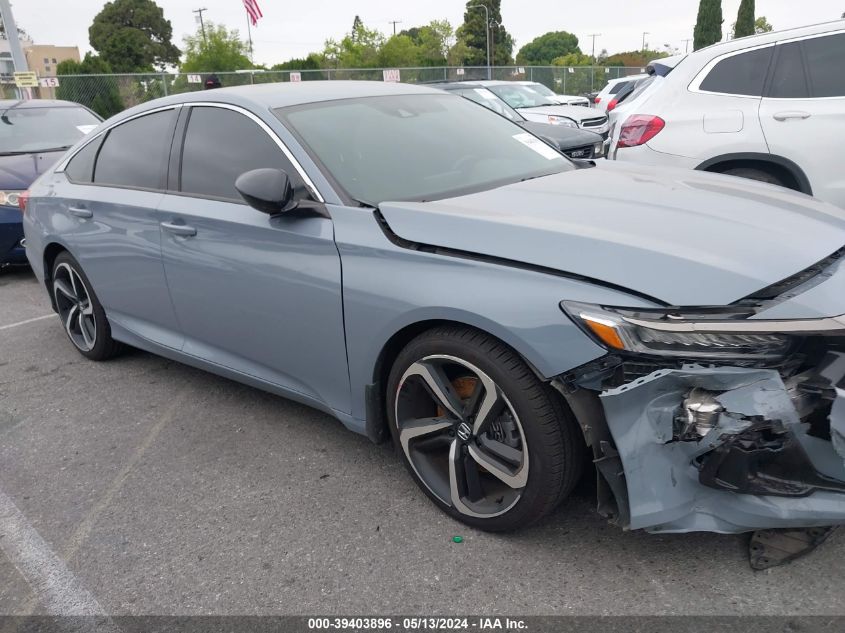 2021 Honda Accord Sport VIN: 1HGCV1F33MA018340 Lot: 39403896