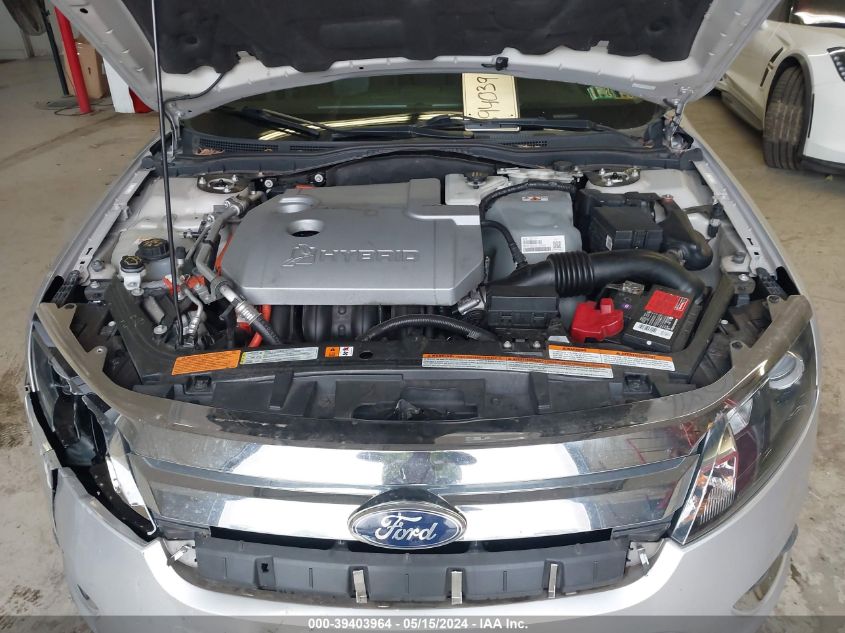 2010 Ford Fusion Hybrid VIN: 3FADP0L33AR324313 Lot: 39403964