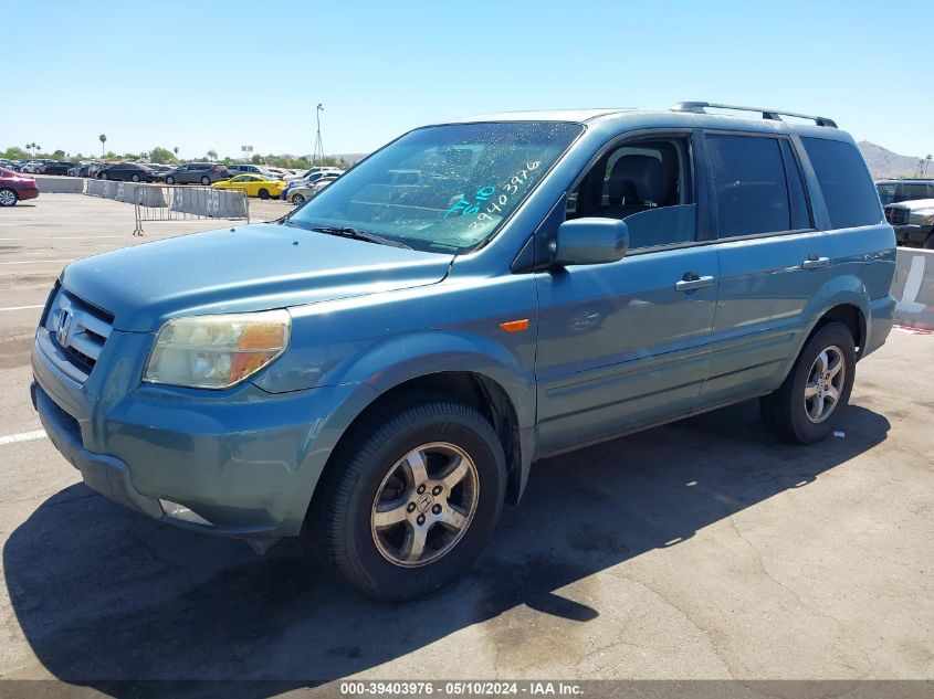 2007 Honda Pilot Ex-L VIN: 5FNYF28537B027542 Lot: 39403976