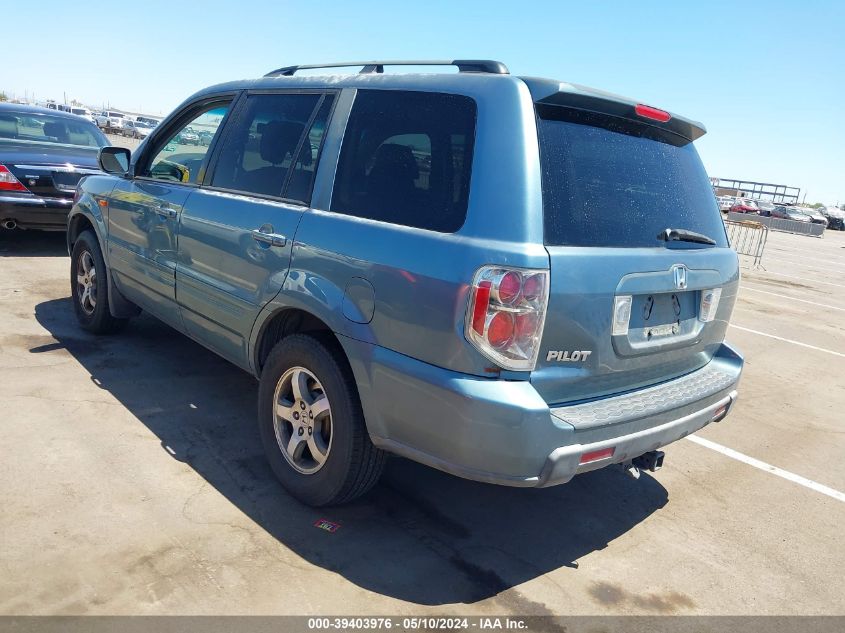 2007 Honda Pilot Ex-L VIN: 5FNYF28537B027542 Lot: 39403976