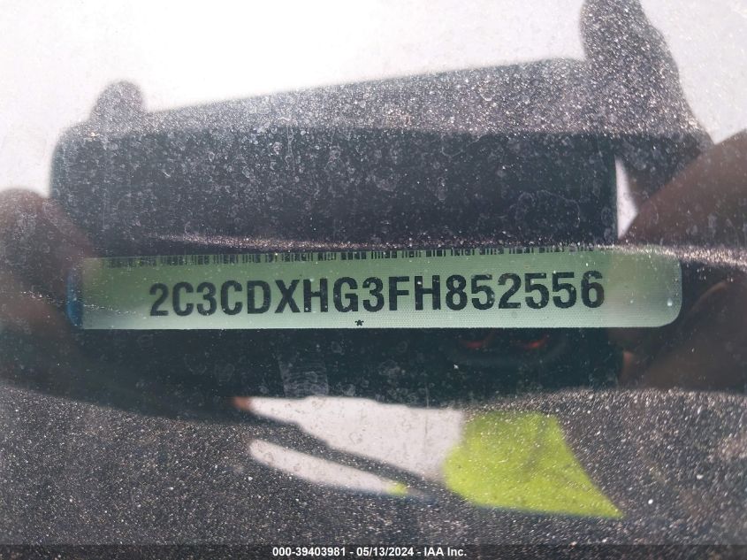 2015 Dodge Charger Sxt VIN: 2C3CDXHG3FH852556 Lot: 39403981