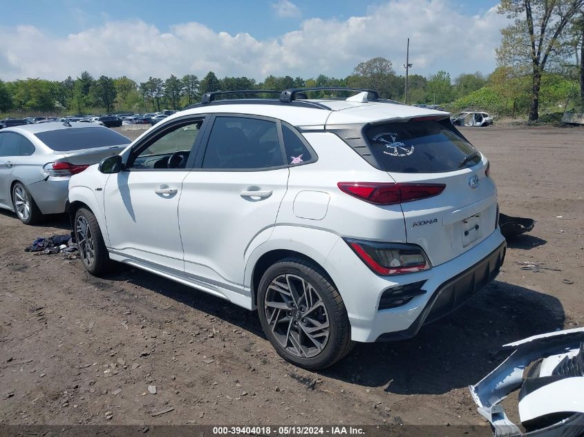 2022 Hyundai Kona N Line VIN: KM8K3CA38NU792601 Lot: 39404018