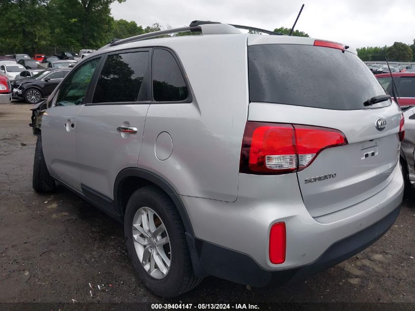 2014 Kia Sorento Lx VIN: 5XYKT4A6XEG489874 Lot: 39404147