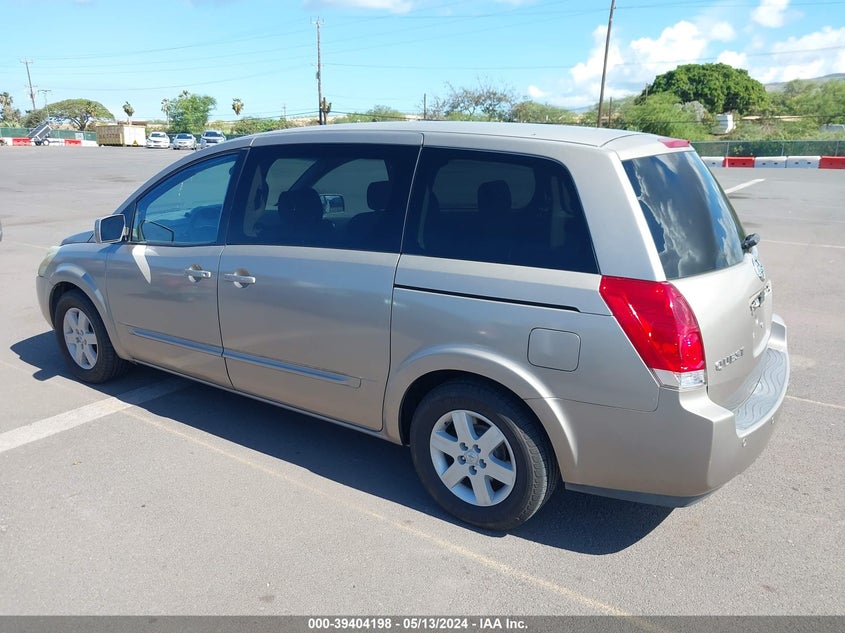 2004 Nissan Quest 3.5 S VIN: 5N1BV28U34N343984 Lot: 39404198