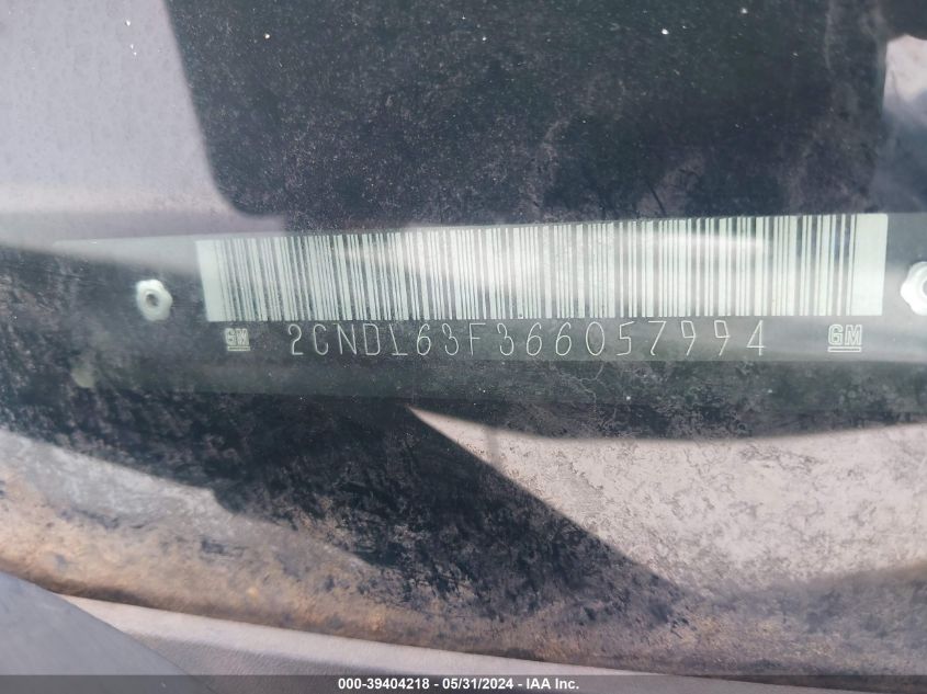 2006 Chevrolet Equinox Lt VIN: 2CNDL63F366057994 Lot: 39404218