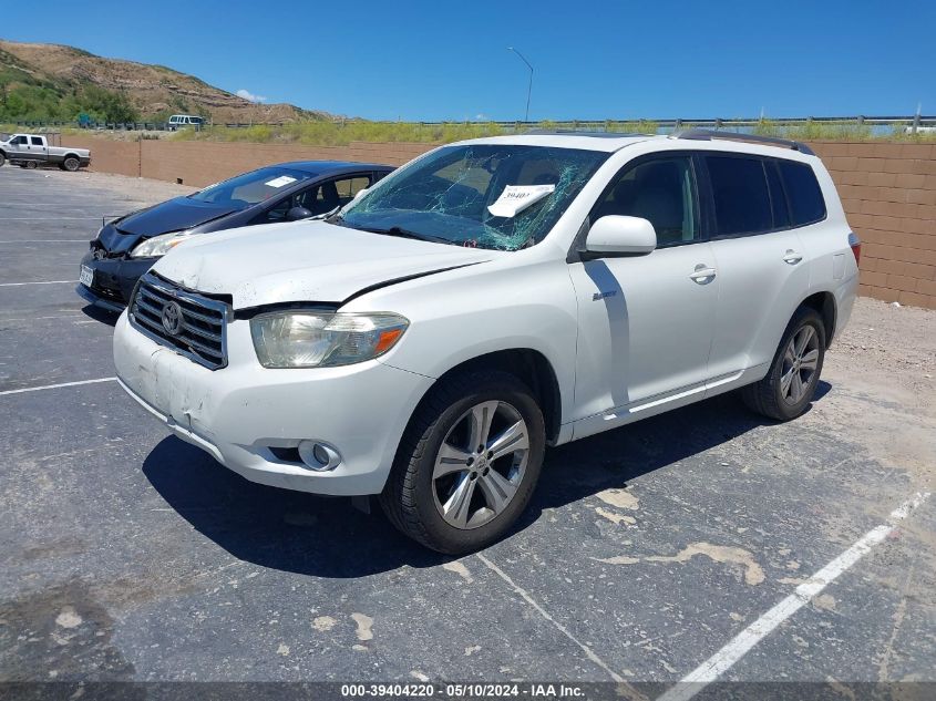 2008 Toyota Highlander Sport VIN: JTEDS43A482050130 Lot: 39404220