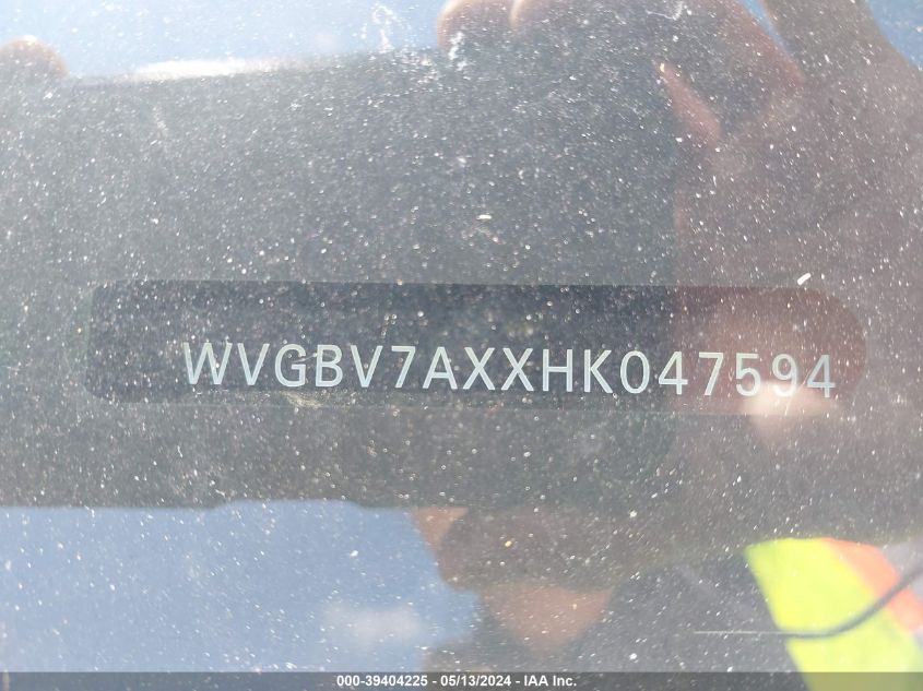 2017 Volkswagen Tiguan 2.0T/2.0T S VIN: WVGBV7AXXHK047594 Lot: 39404225