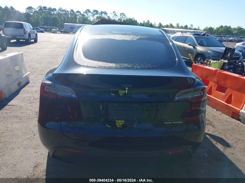 2022 Tesla Model Y Long Range Dual Motor All-Wheel Drive VIN: 7SAYGDEE7NA006381 Lot: 39404234