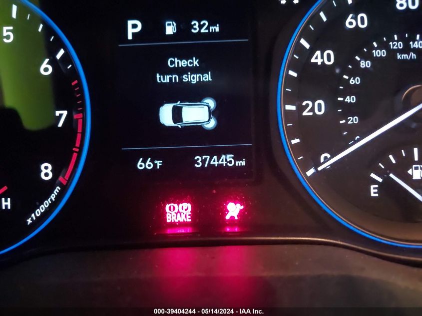 2021 Hyundai Kona Sel VIN: KM8K22AA7MU633725 Lot: 39404244